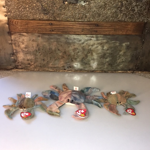 Ty Beanie Babies Claude and Teenie Beanie Babies Claude the Crabs - Picture 1 of 12